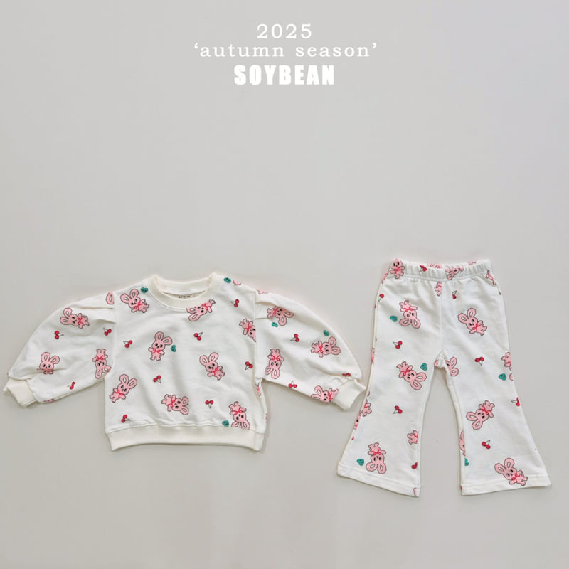 Soybean - Korean Children Fashion - #Kfashion4kids - Bunny Bootcut Top Bottom Set - 6