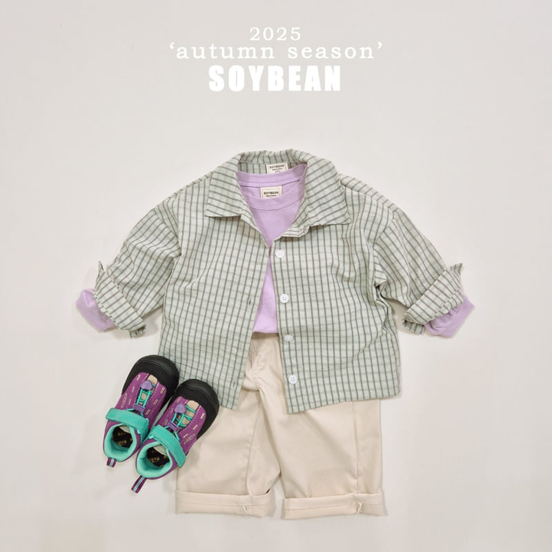 Soybean - Korean Children Fashion - #kidzfashiontrend - Overfit Check Shirt - 4