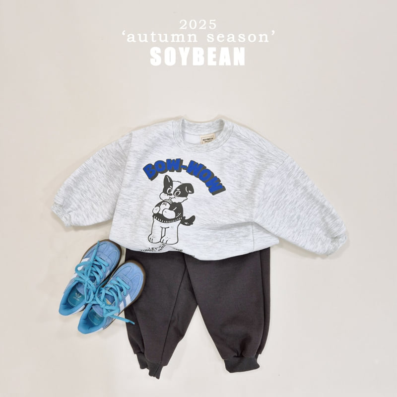 Soybean - Korean Children Fashion - #kidzfashiontrend - Bow Wow Raglan Top Bottom Set - 4