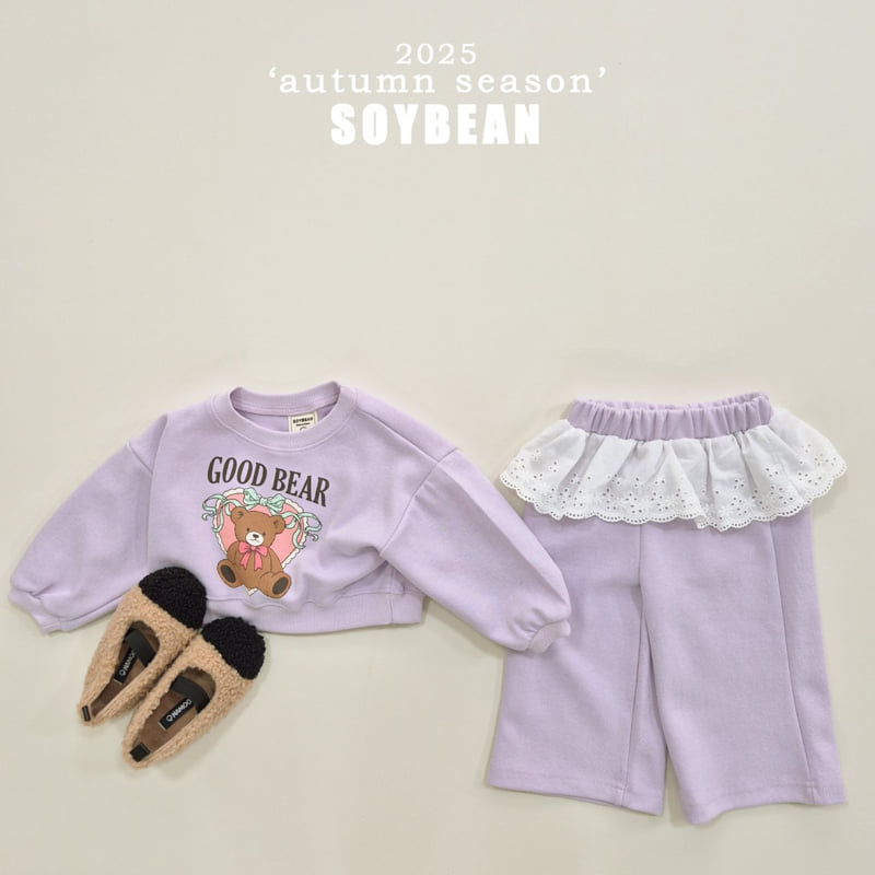Soybean - Korean Children Fashion - #Kfashion4kids - Bear Frill Top Bottom Set - 11