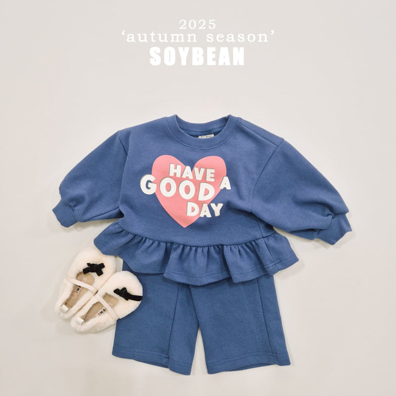 Soybean - Korean Children Fashion - #stylishchildhood - Good Day Frill Top Bottom Set - 4