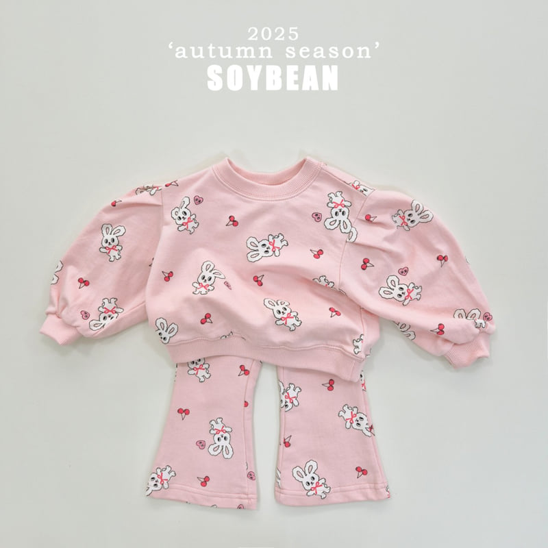 Soybean - Korean Children Fashion - #childofig - Bunny Bootcut Top Bottom Set - 12