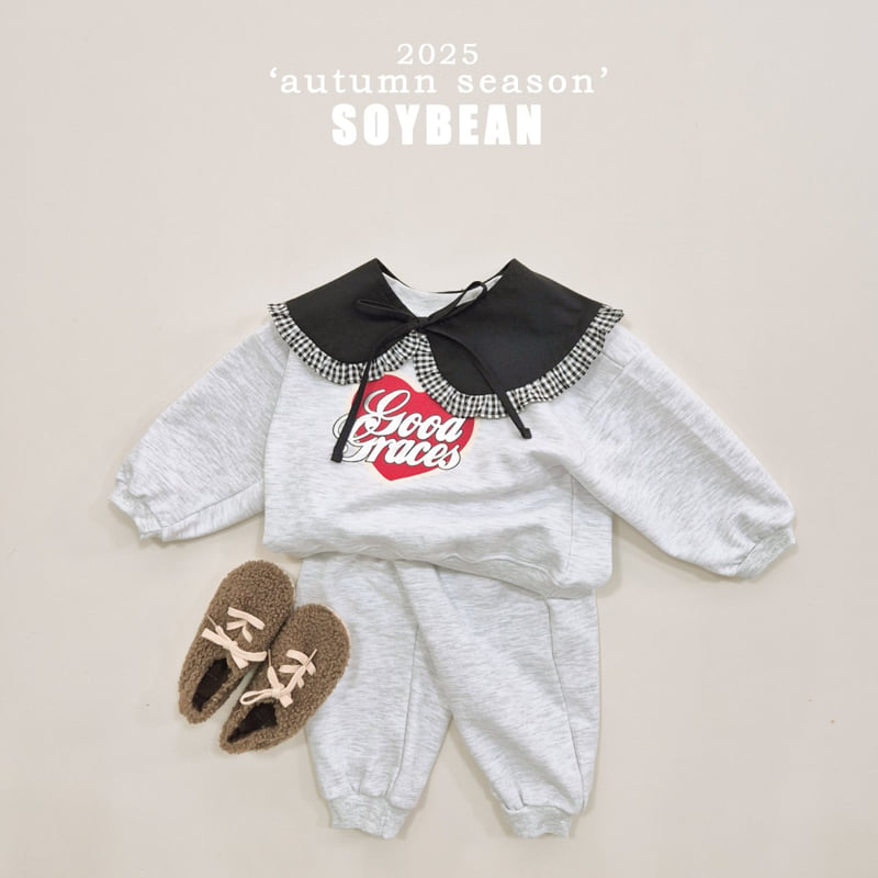 Soybean - Korean Children Fashion - #childofig - Bling Heart Top Bottom Set - 3
