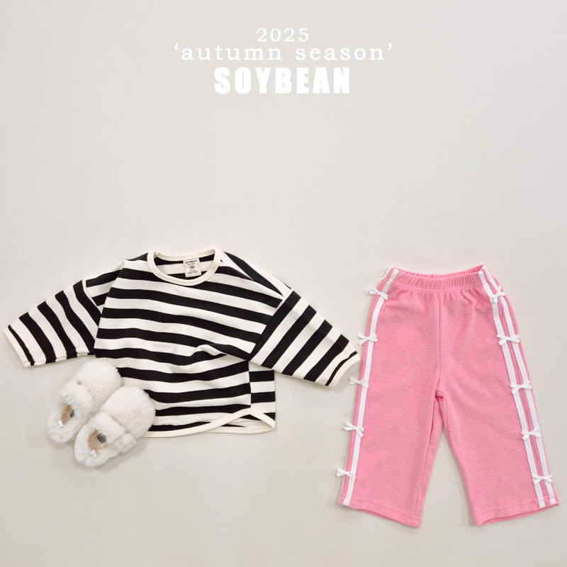 Soybean - Korean Children Fashion - #childofig - Ribbon Terry Line Pants - 7