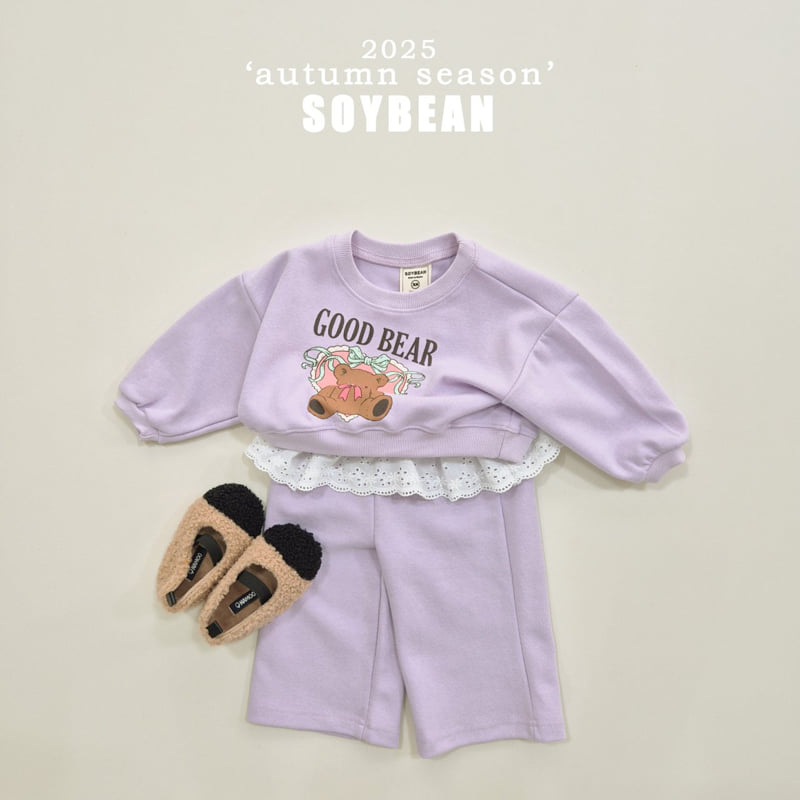 Soybean - Korean Children Fashion - #childofig - Bear Frill Top Bottom Set - 4