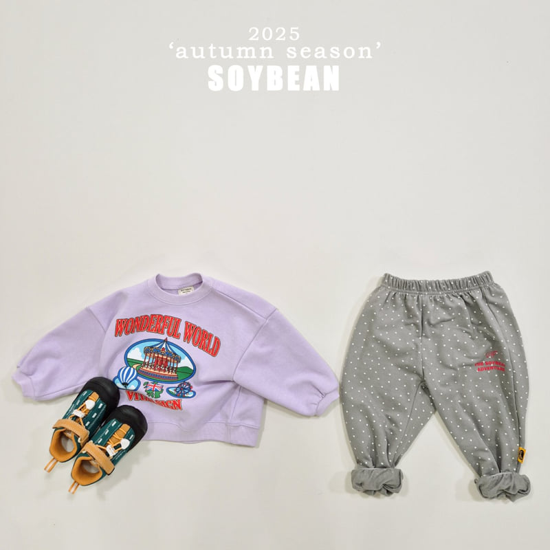 Soybean - Korean Children Fashion - #childrensboutique - Dot Kong Kong Jogger Pants - 9