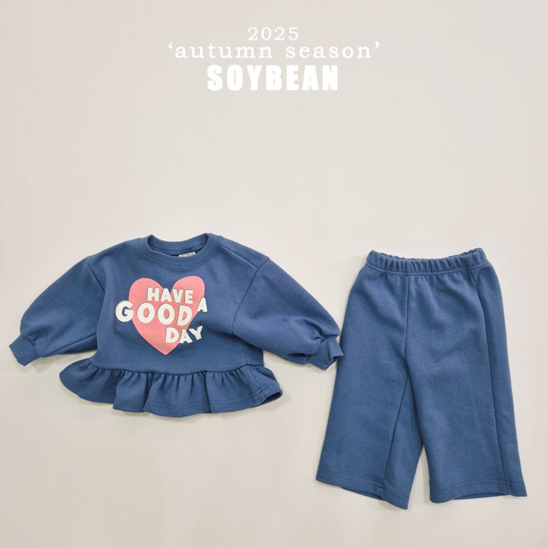 Soybean - Korean Children Fashion - #designkidswear - Good Day Frill Top Bottom Set - 6