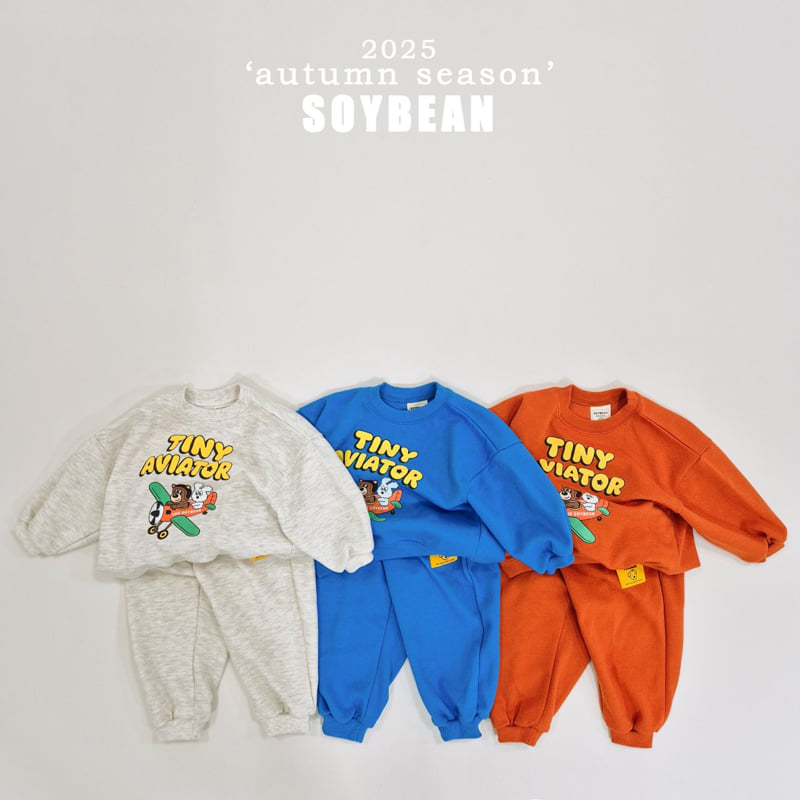 Soybean - Korean Children Fashion - #discoveringself - Little Airplane Top Bottom Set