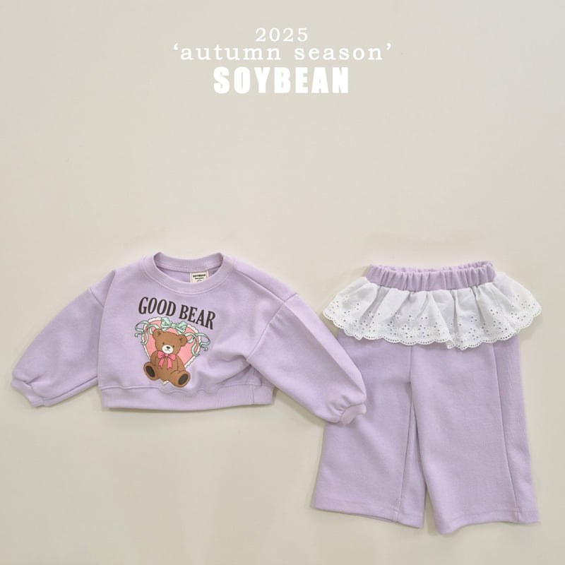 Soybean - Korean Children Fashion - #discoveringself - Bear Frill Top Bottom Set - 6