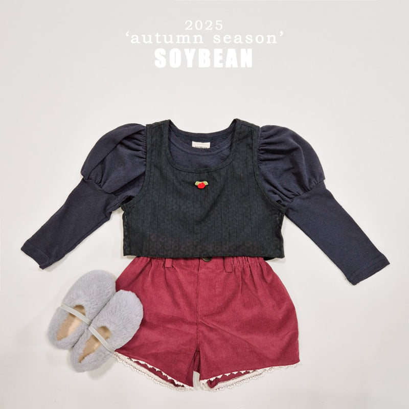 Soybean - Korean Children Fashion - #discoveringself - Balloon Corduroy Shorts - 5