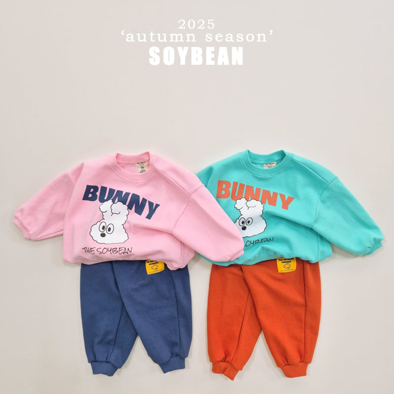 Soybean - Korean Children Fashion - #discoveringself - Cloud Rabbit Top Bottom Set