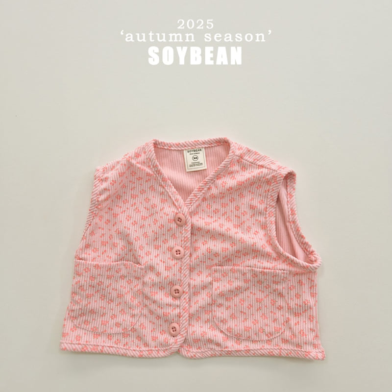 Soybean - Korean Children Fashion - #fashionkids - Corduroy Flower Vest - 10