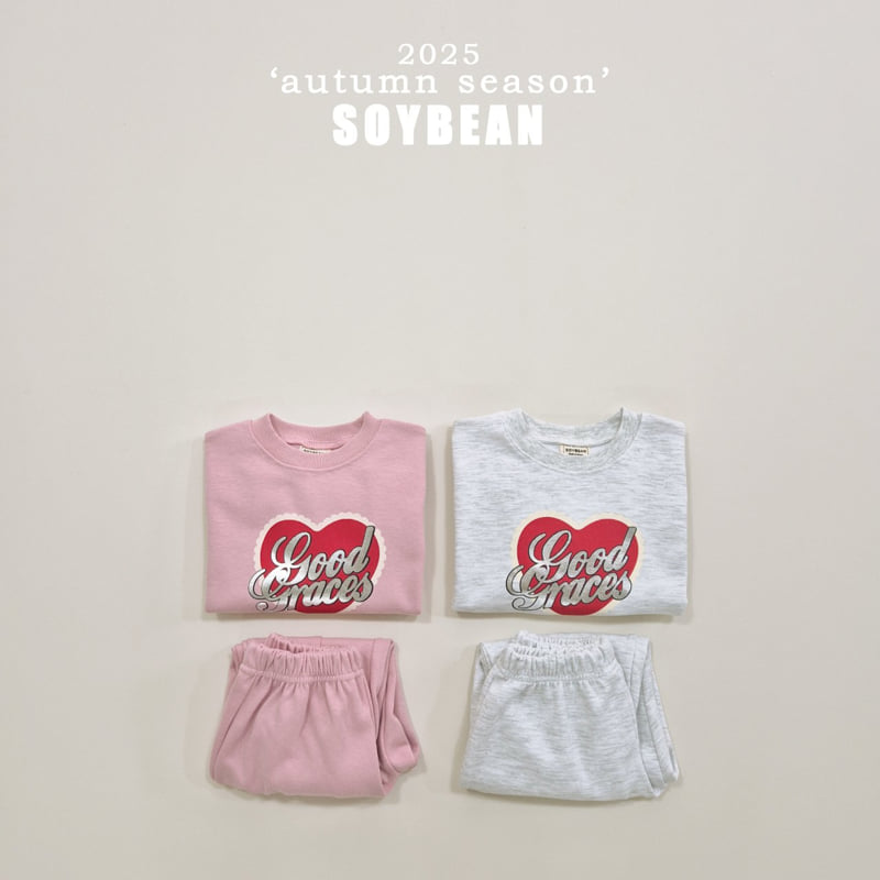 Soybean - Korean Children Fashion - #fashionkids - Bling Heart Top Bottom Set - 7