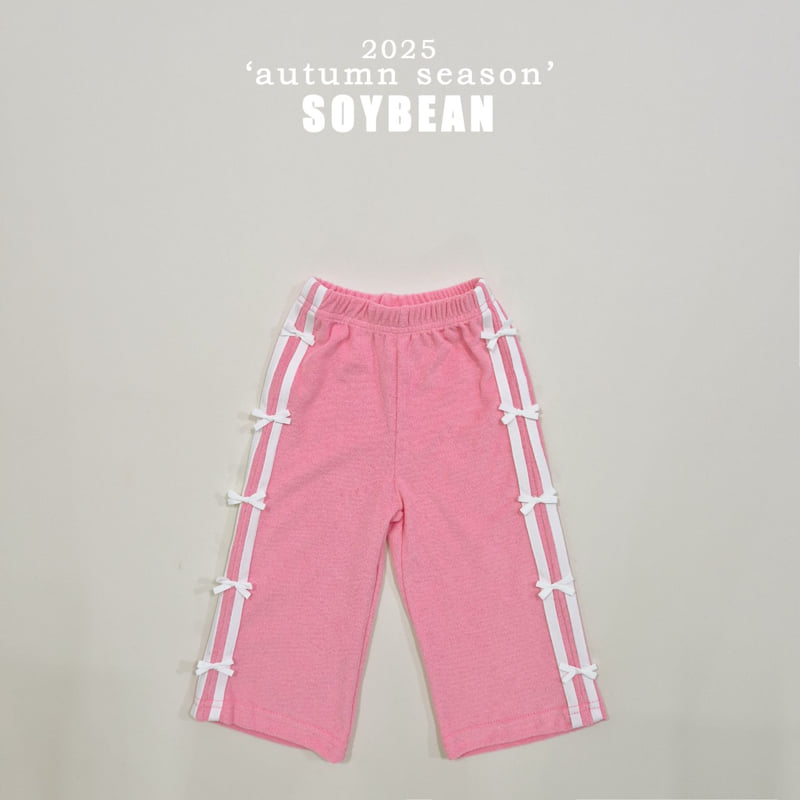 Soybean - Korean Children Fashion - #fashionkids - Ribbon Terry Line Pants - 12