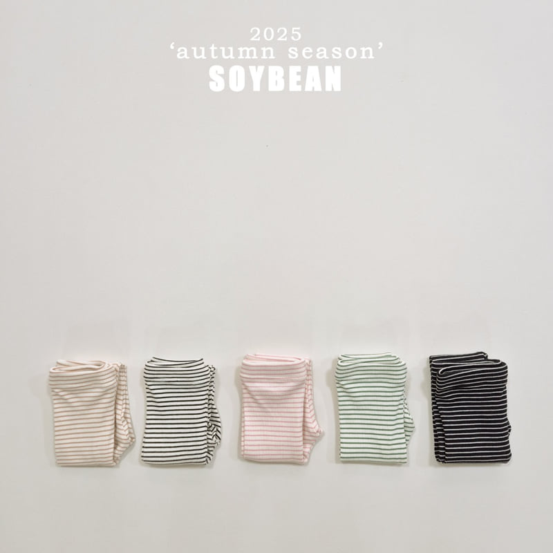 Soybean - Korean Children Fashion - #fashionkids - Stretchy Stripe Leggings - 10