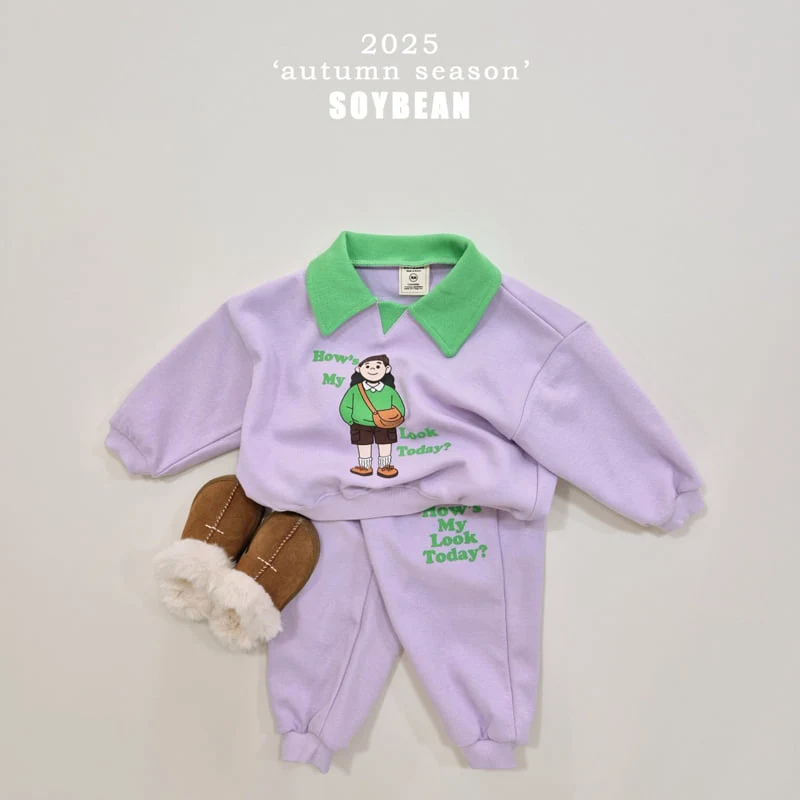 Soybean - Korean Children Fashion - #fashionkids - Collar Top Bottom Set - 3