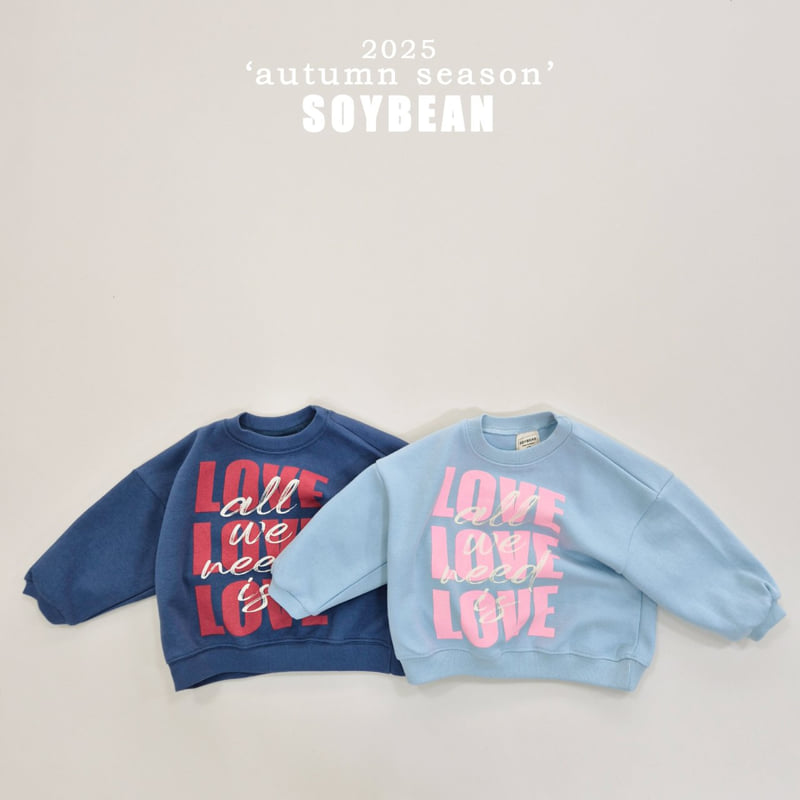 Soybean - Korean Children Fashion - #kidsshorts - Love Sweatshirt