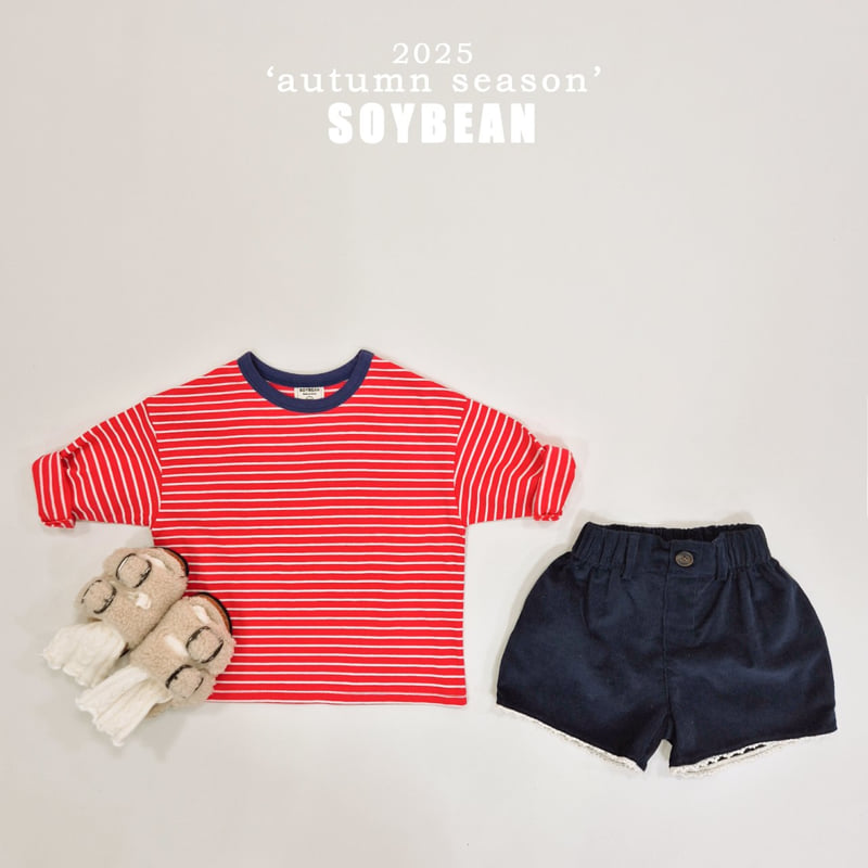 Soybean - Korean Children Fashion - #kidsshorts - Autumn Captain Stripe Tee - 10
