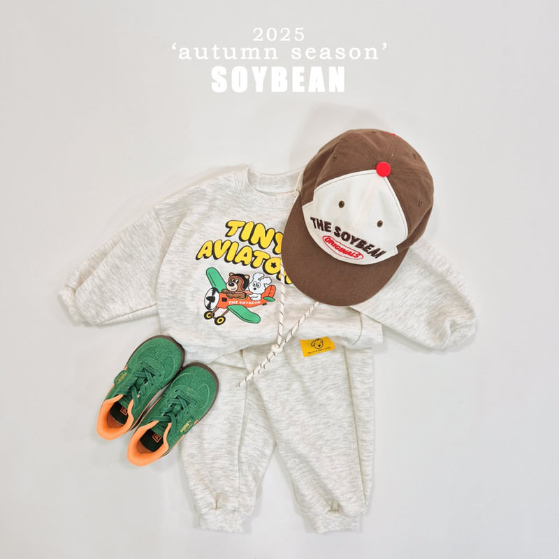 Soybean - Korean Children Fashion - #kidsshorts - Little Airplane Top Bottom Set - 3
