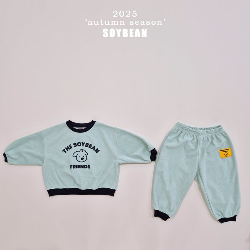 Soybean - Korean Children Fashion - #kidsshorts - Friends Terry Top Bottom Set Set - 9