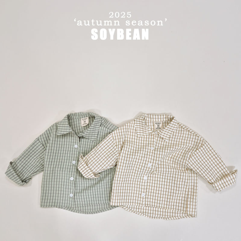 Soybean - Korean Children Fashion - #kidsshorts - Overfit Check Shirt