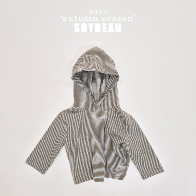 Soybean - Korean Children Fashion - #kidsshorts - Stripe Hoodie - 9