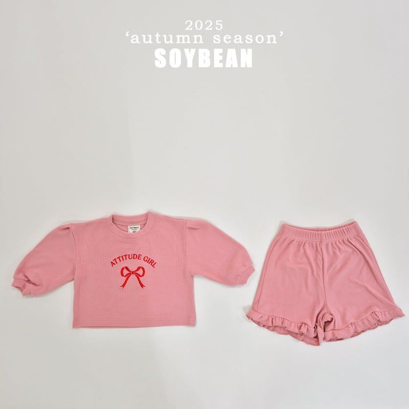 Soybean - Korean Children Fashion - #kidsshorts - Attitude Top Bottom Set - 6