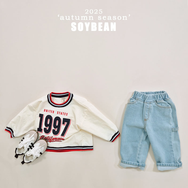 Soybean - Korean Children Fashion - #kidsshorts - Vintage Work Denim Pants - 11