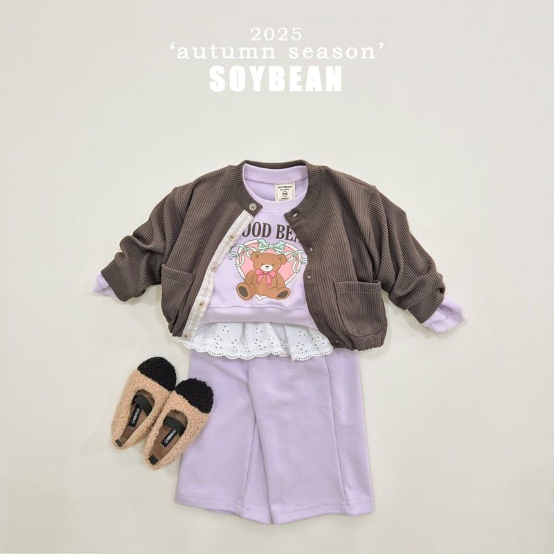 Soybean - Korean Children Fashion - #kidsshorts - Bear Frill Top Bottom Set - 8