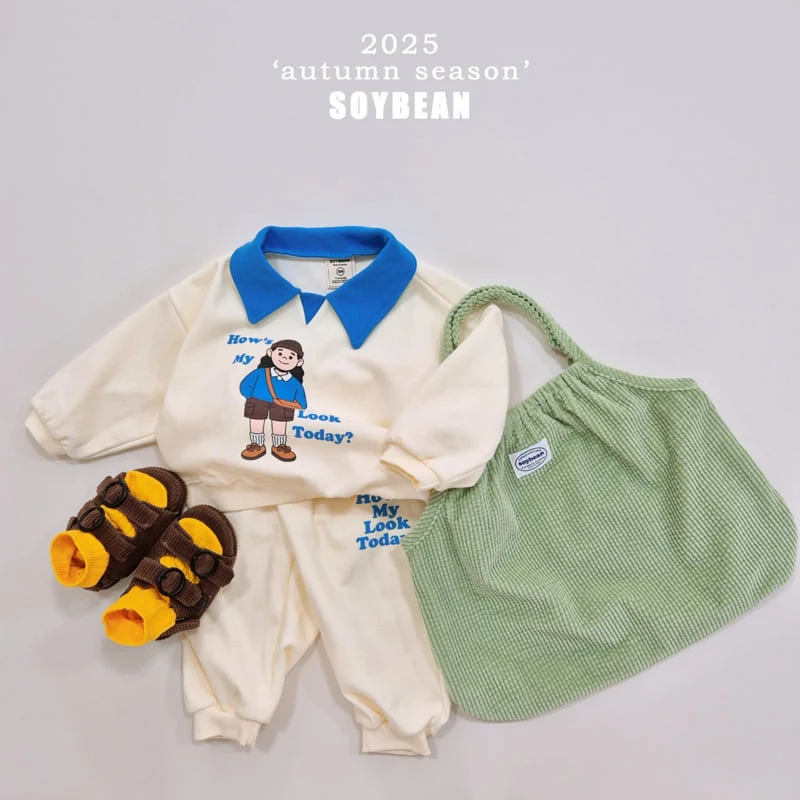 Soybean - Korean Children Fashion - #fashionkids - Collar Top Bottom Set - 4