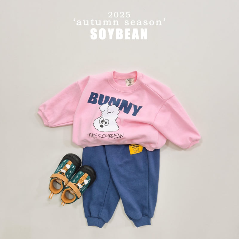 Soybean - Korean Children Fashion - #kidsshorts - Cloud Rabbit Top Bottom Set - 3