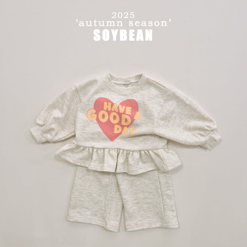 Soybean - Korean Children Fashion - #kidsstore - Good Day Frill Top Bottom Set - 10