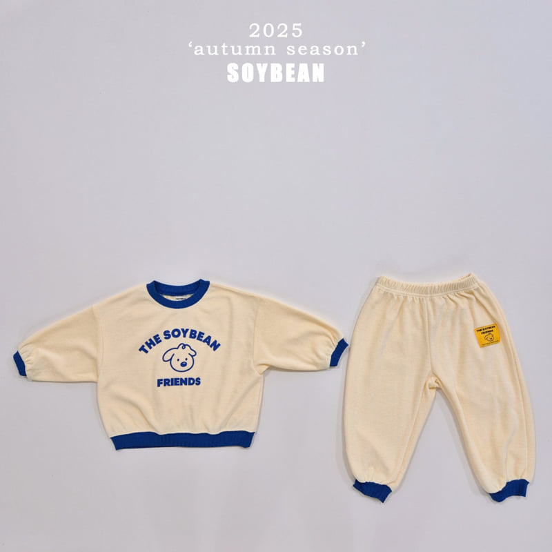 Soybean - Korean Children Fashion - #kidsstore - Friends Terry Top Bottom Set Set - 10