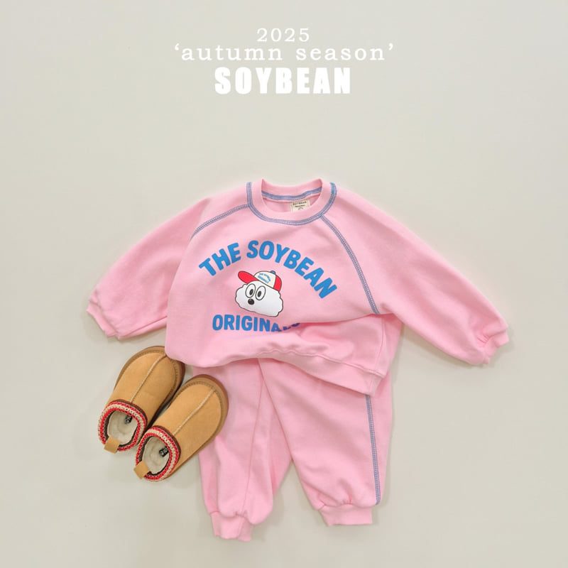 Soybean - Korean Children Fashion - #kidsstore - Color Stitch Top Bottom Set - 3
