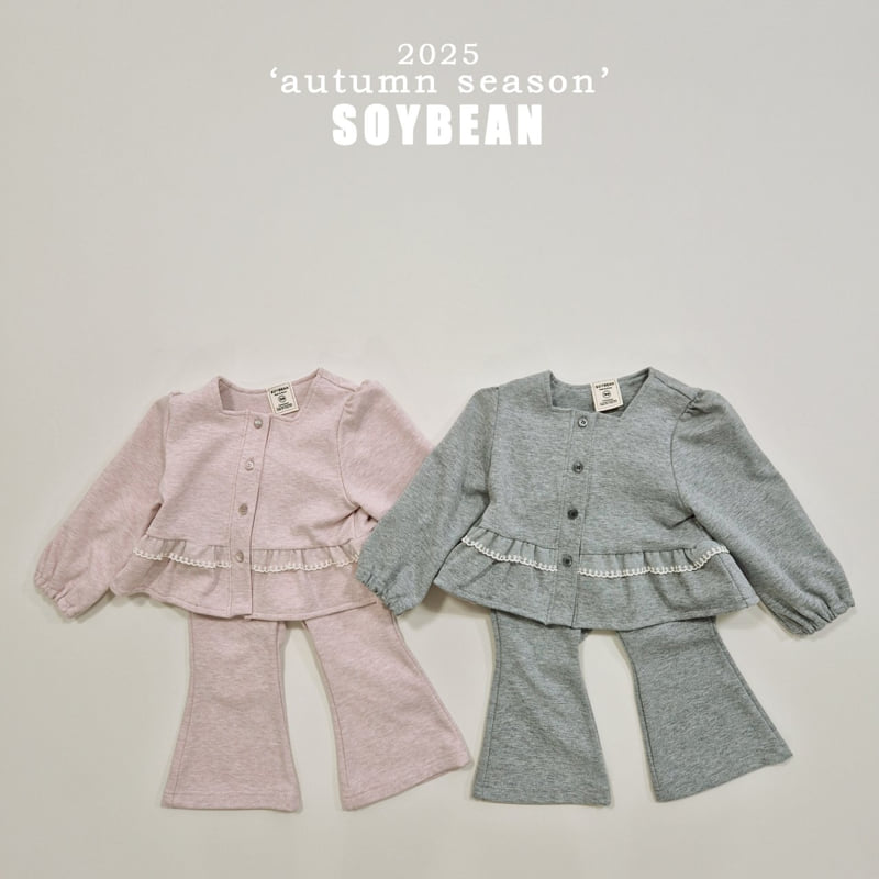 Soybean - Korean Children Fashion - #kidsstore - Square Lace Top Bottom Set