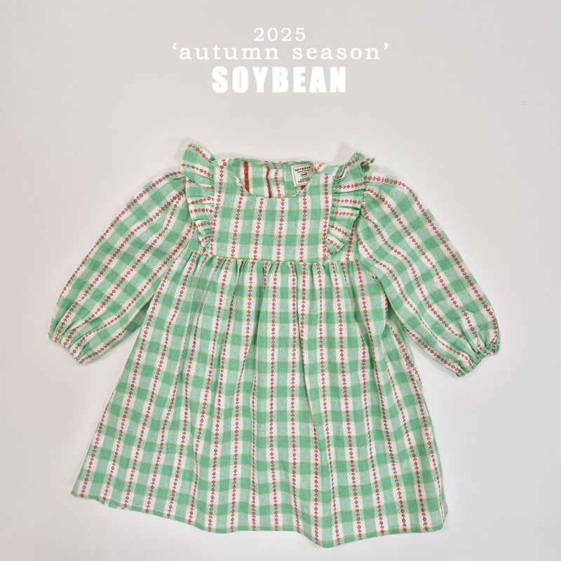 Soybean - Korean Children Fashion - #kidsstore - Checked Flower One-piece - 8
