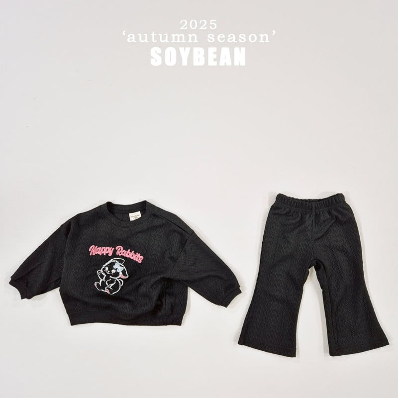 Soybean - Korean Children Fashion - #kidsstore - Rabbit Knit Top Bottom Set - 6