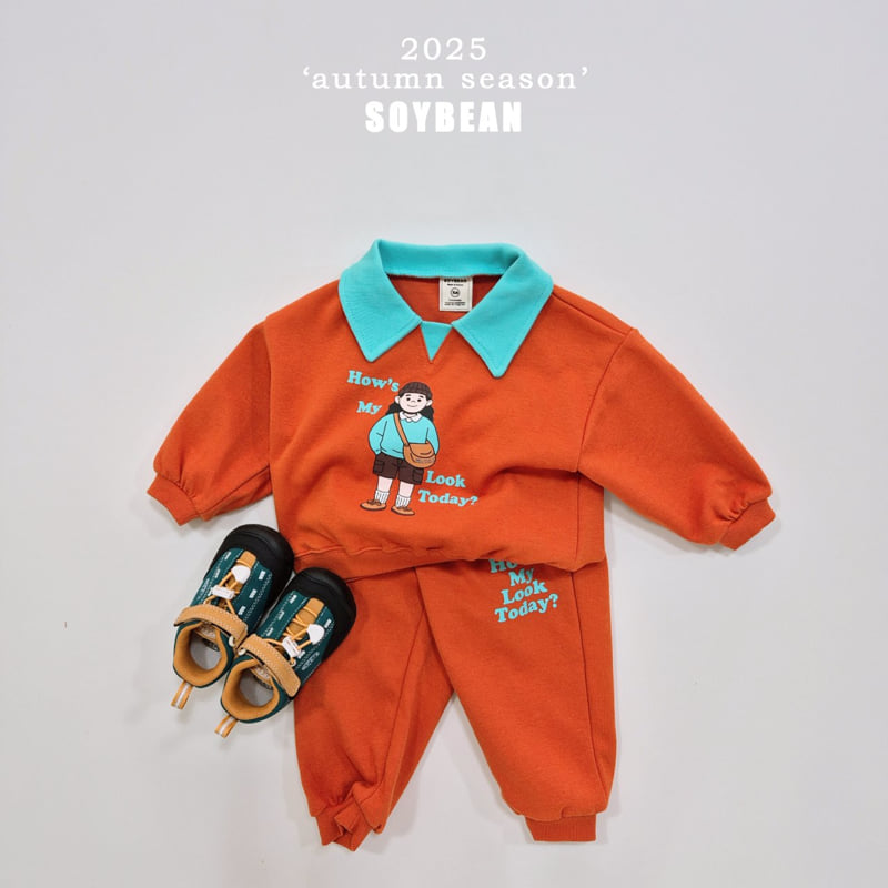 Soybean - Korean Children Fashion - #kidsstore - Collar Top Bottom Set - 5
