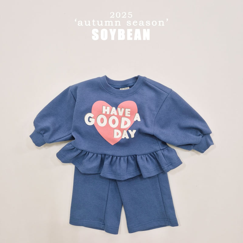 Soybean - Korean Children Fashion - #kidzfashiontrend - Good Day Frill Top Bottom Set - 11