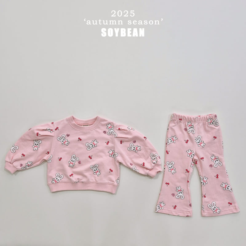 Soybean - Korean Children Fashion - #kidzfashiontrend - Bunny Bootcut Top Bottom Set - 5