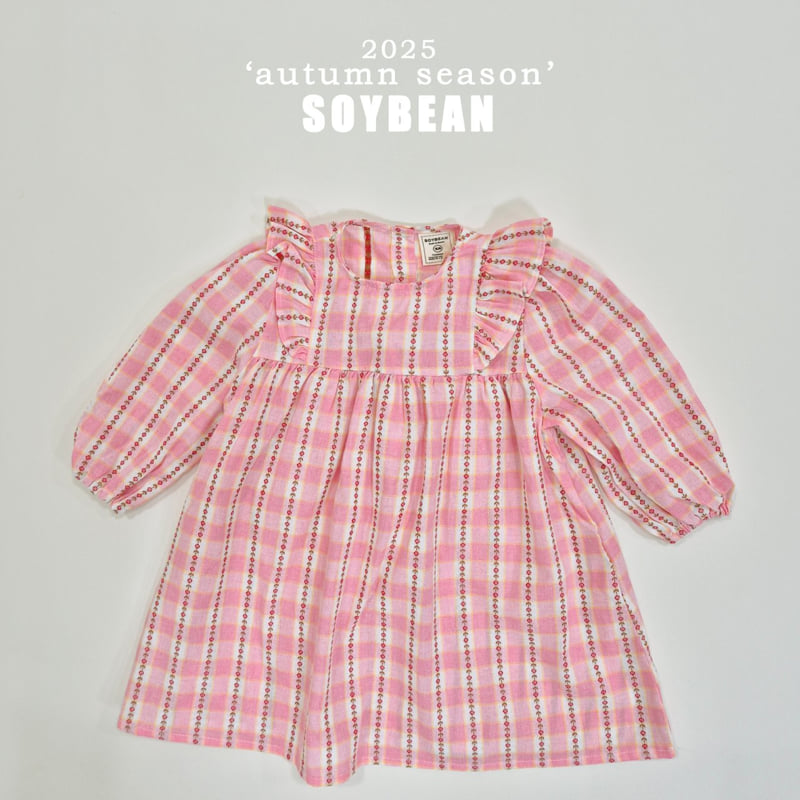 Soybean - Korean Children Fashion - #kidzfashiontrend - Checked Flower One-piece - 9