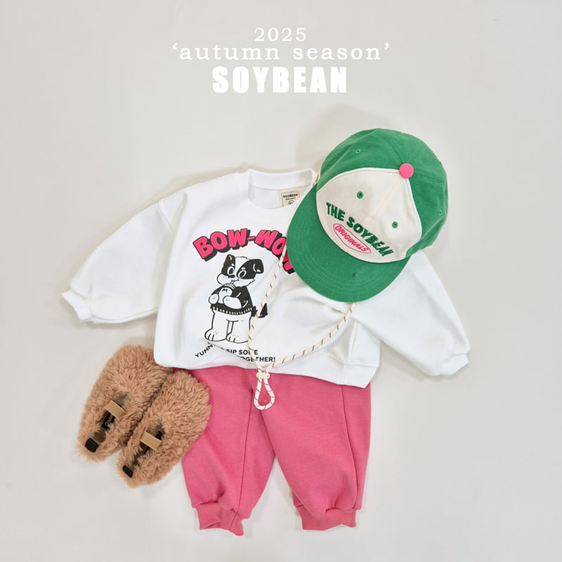 Soybean - Korean Children Fashion - #kidzfashiontrend - Bow Wow Raglan Top Bottom Set - 3