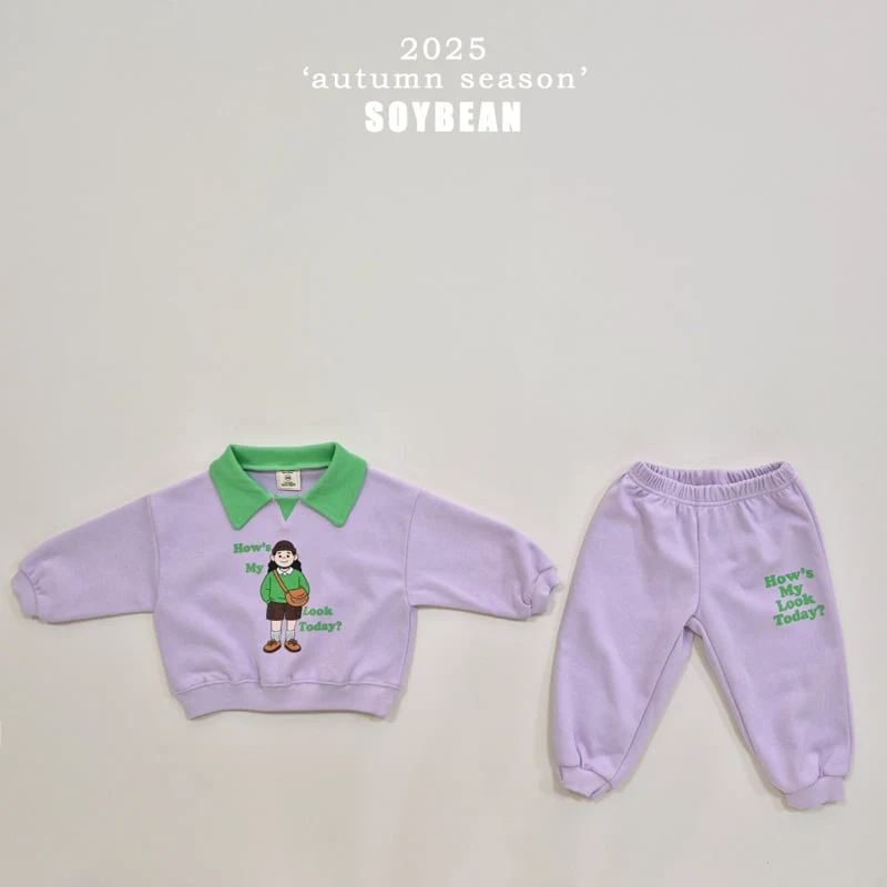 Soybean - Korean Children Fashion - #kidzfashiontrend - Collar Top Bottom Set - 6