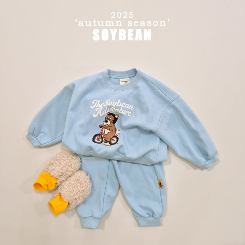 Soybean - Korean Children Fashion - #kidsstore - Bear Adventure Top Bottom Set - 4