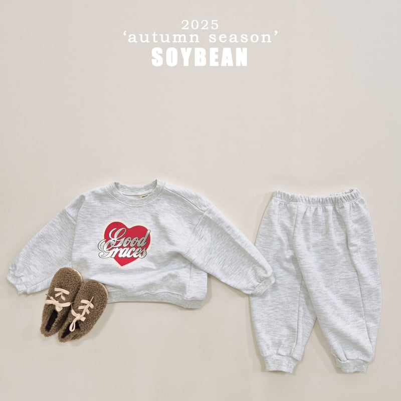 Soybean - Korean Children Fashion - #littlefashionista - Bling Heart Top Bottom Set - 12