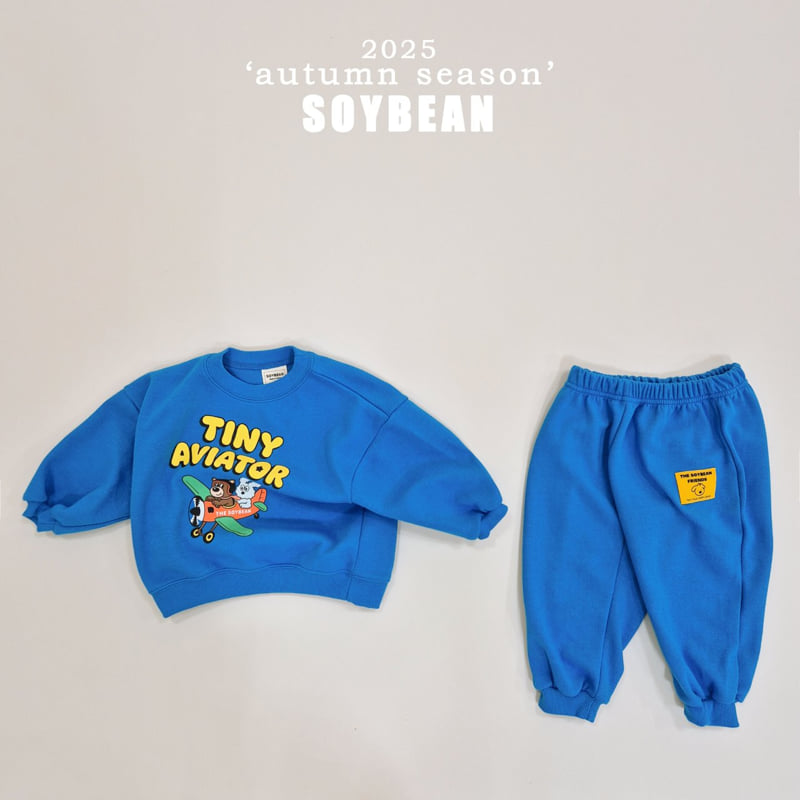 Soybean - Korean Children Fashion - #littlefashionista - Little Airplane Top Bottom Set - 7