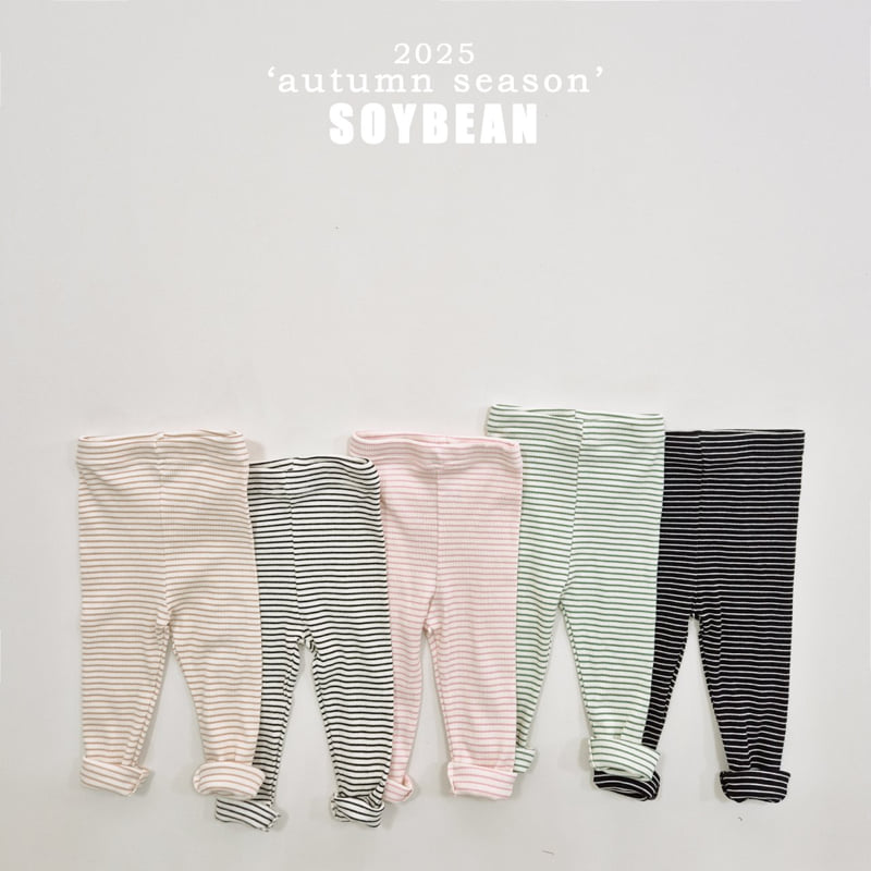 Soybean - Korean Children Fashion - #littlefashionista - Stretchy Stripe Leggings
