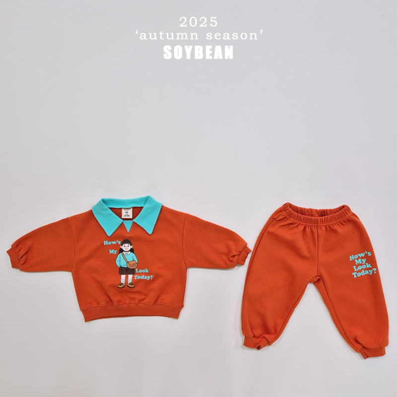 Soybean - Korean Children Fashion - #littlefashionista - Collar Top Bottom Set - 8