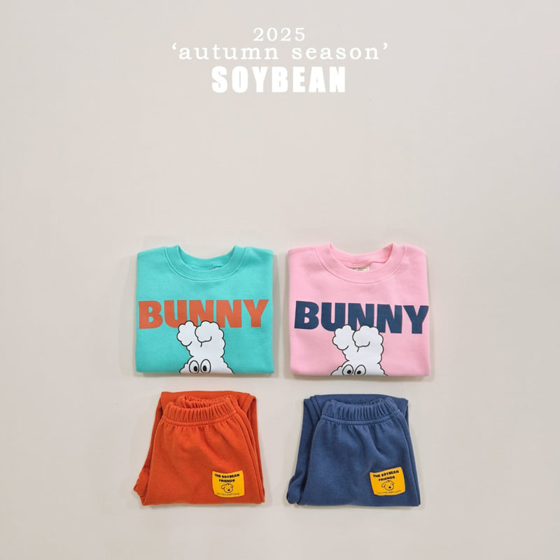 Soybean - Korean Children Fashion - #littlefashionista - Cloud Rabbit Top Bottom Set - 7
