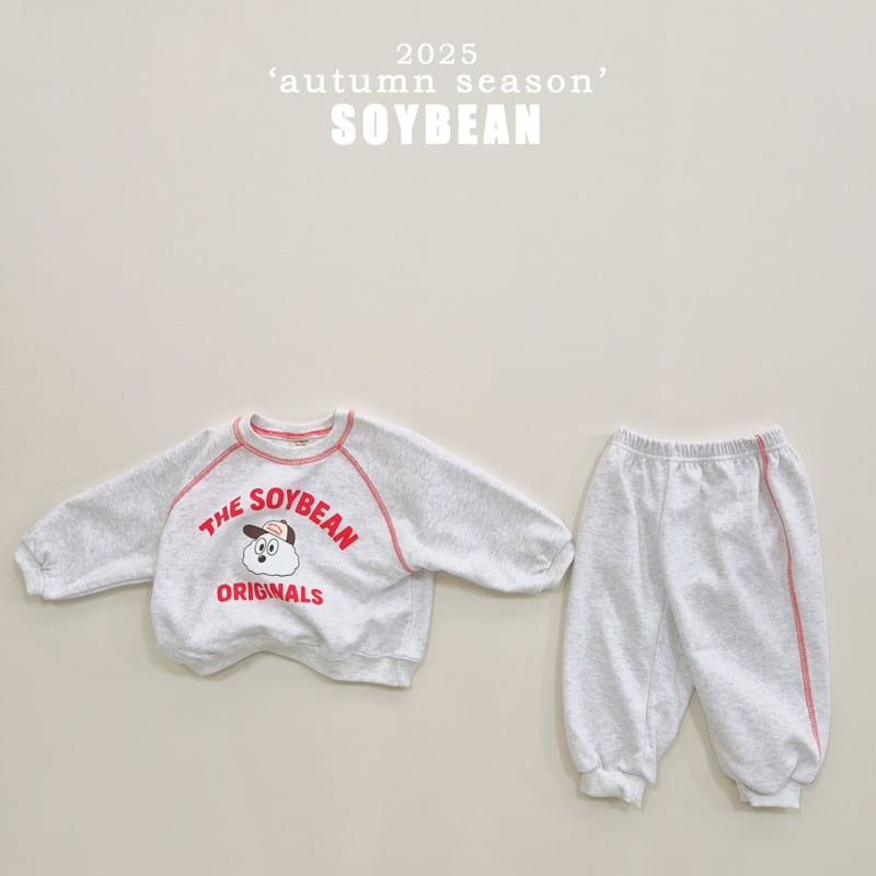 Soybean - Korean Children Fashion - #magicofchildhood - Color Stitch Top Bottom Set - 7